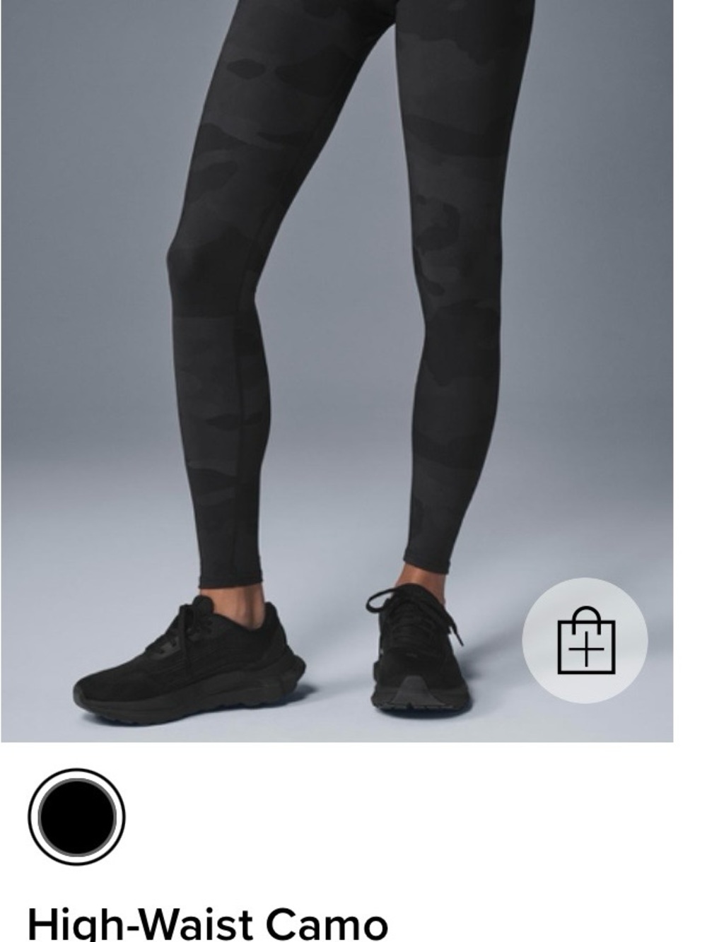 Alo Yoga Camo High Waist Vapor Leggings - Size Medium - black & grey Camo